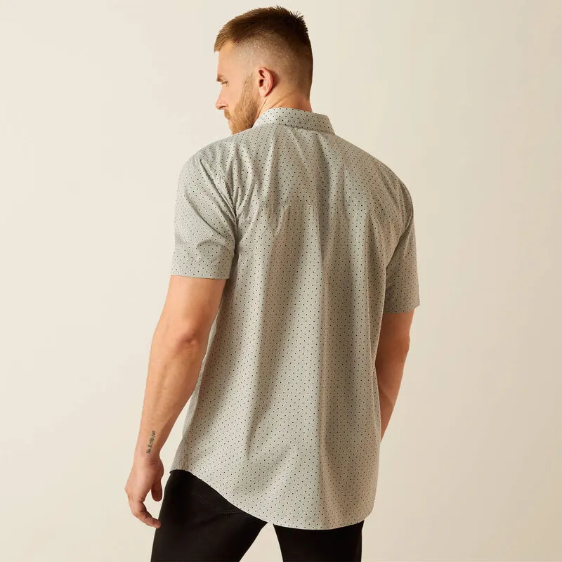 Men's Ariat 360 Airflow Classic Fit Gray Shirt - 10058830
