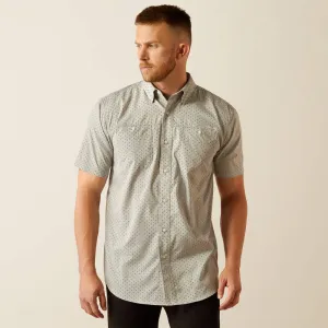 Men's Ariat 360 Airflow Classic Fit Gray Shirt - 10058830