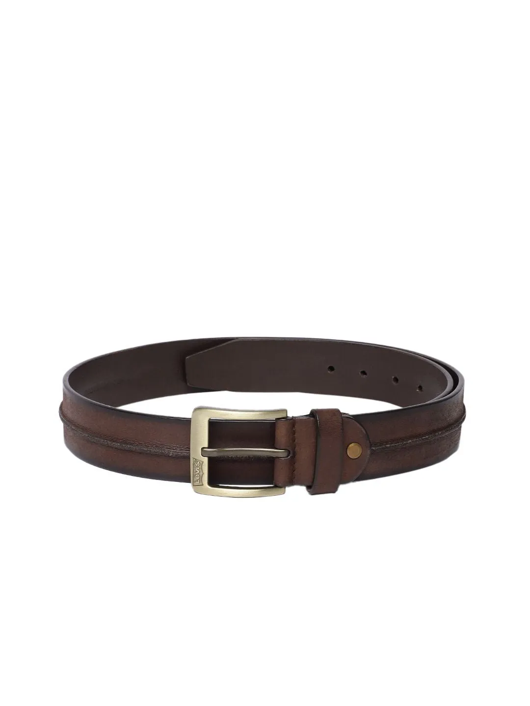 Men's Brown Textured Belt