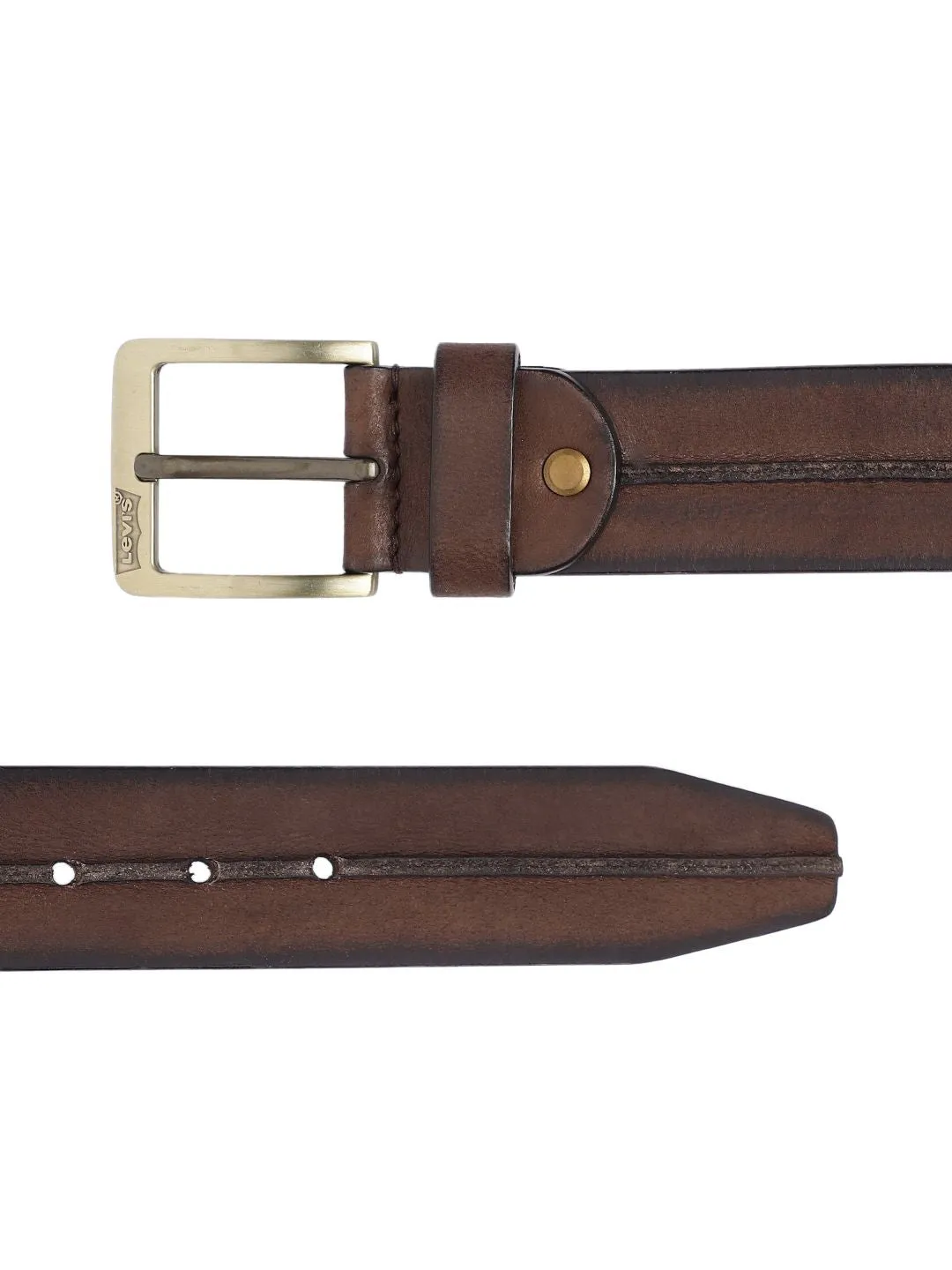 Men's Brown Textured Belt