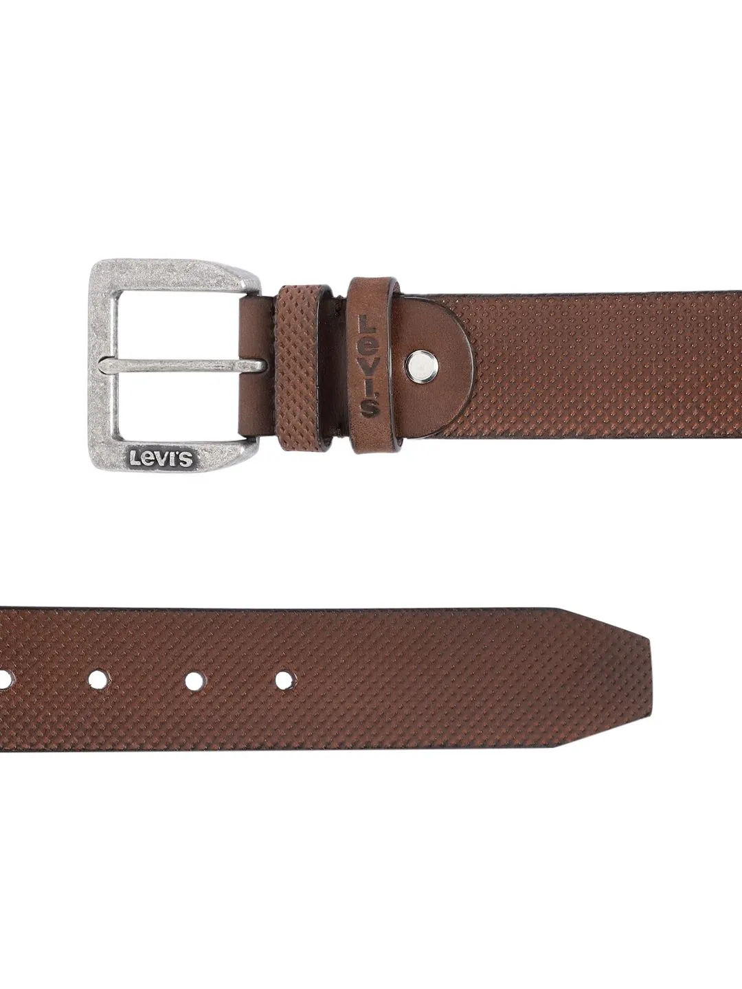 Men's Brown Textured Belt