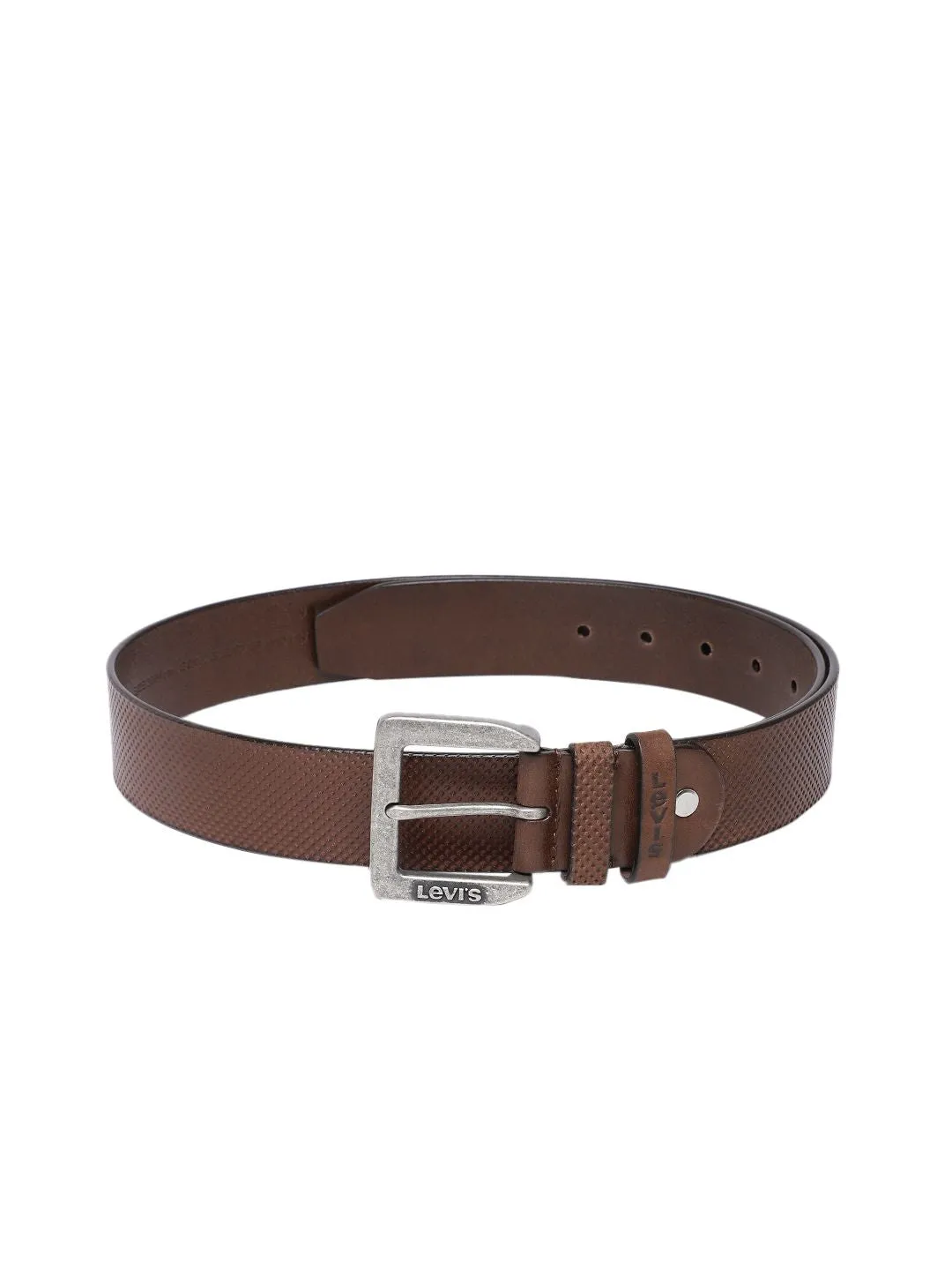 Men's Brown Textured Belt
