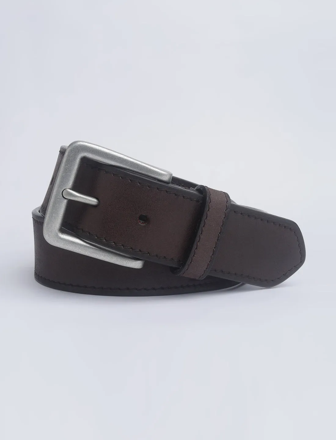 Men's Brown Textured Belt