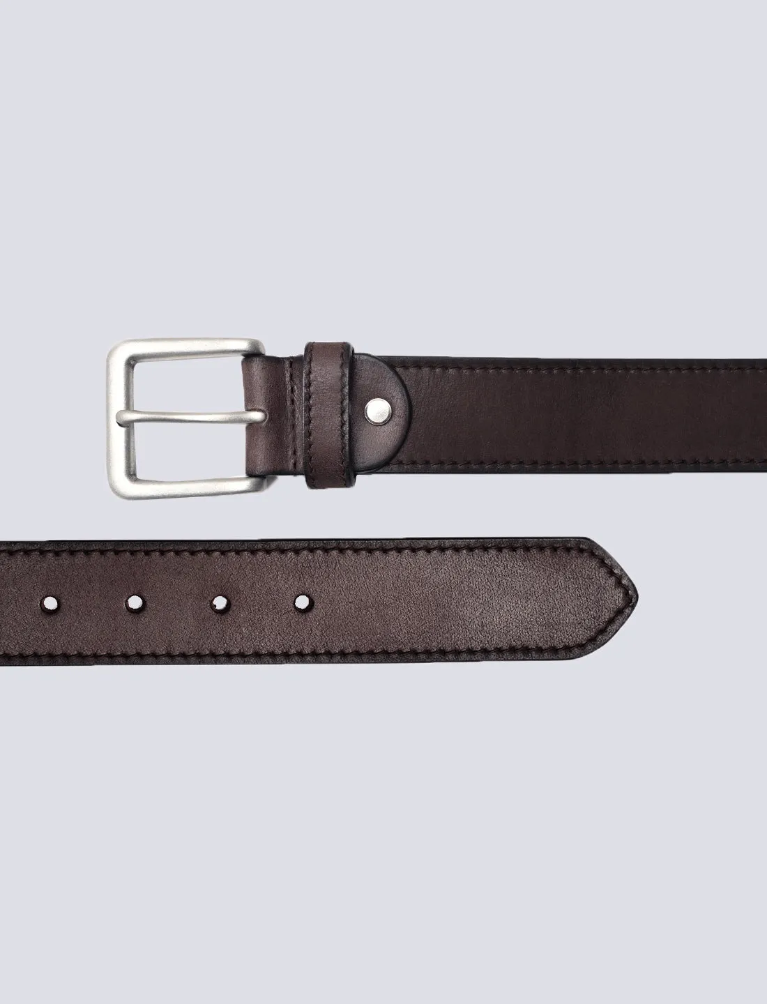 Men's Brown Textured Belt
