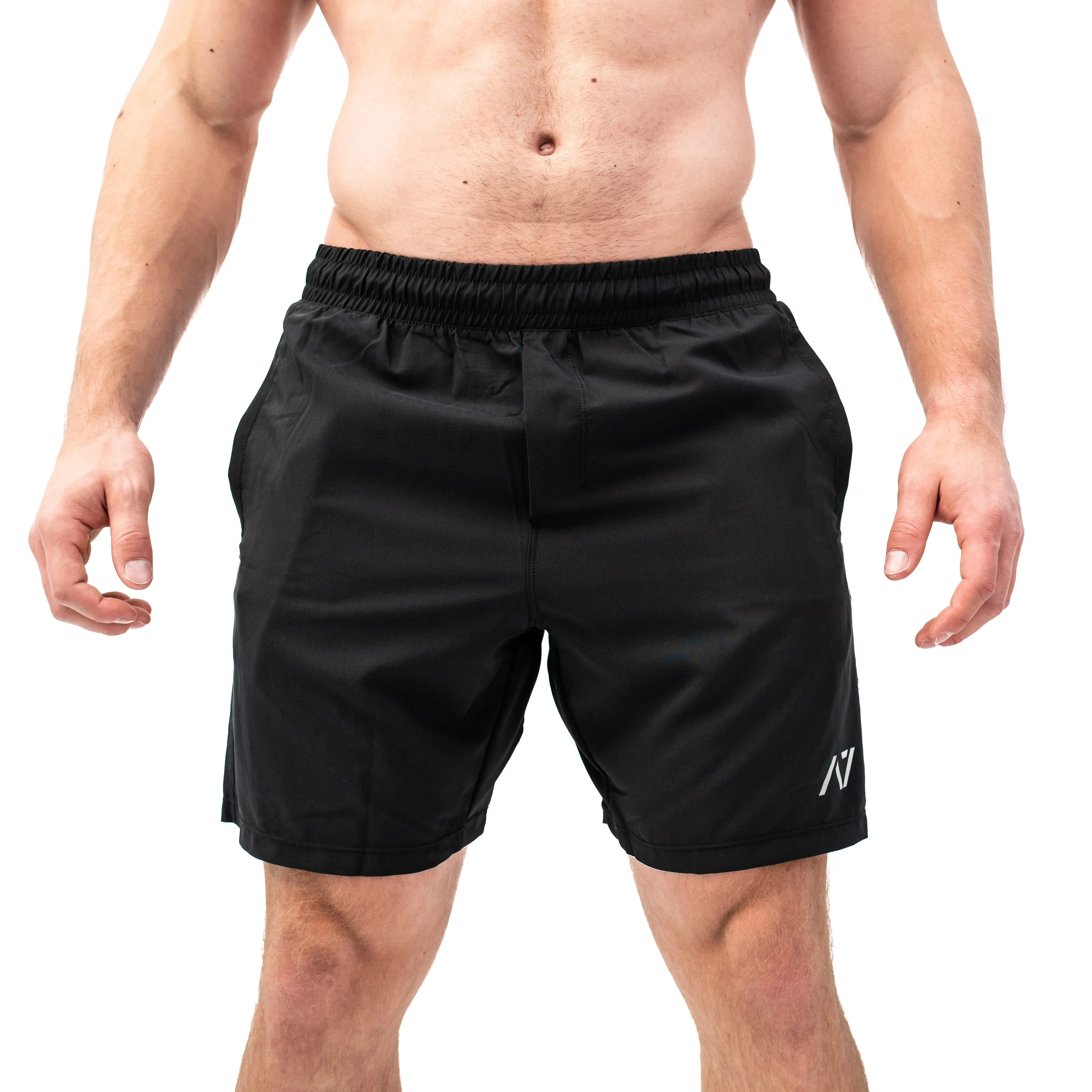 Men's Centre-stretch Squat Shorts - Black