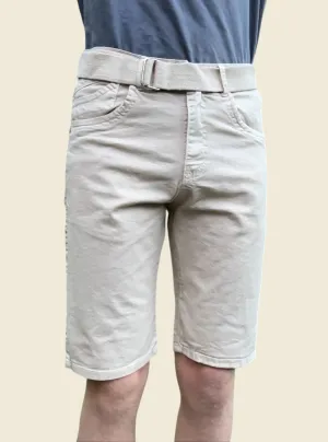 Men's Khaki Flat Front Bermuda Shorts