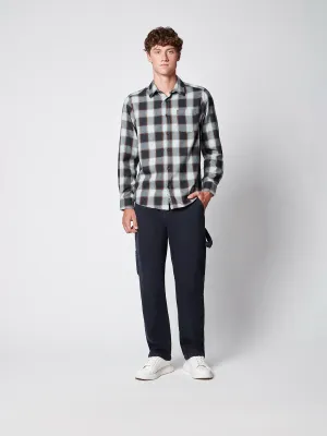 Men's Long Sleeve Plaid Button-up Shirt