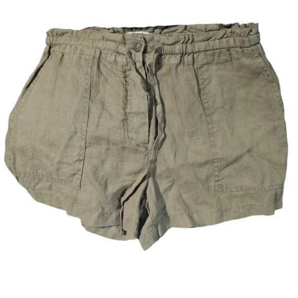Michael Stars Paulette Linen Short in camo green