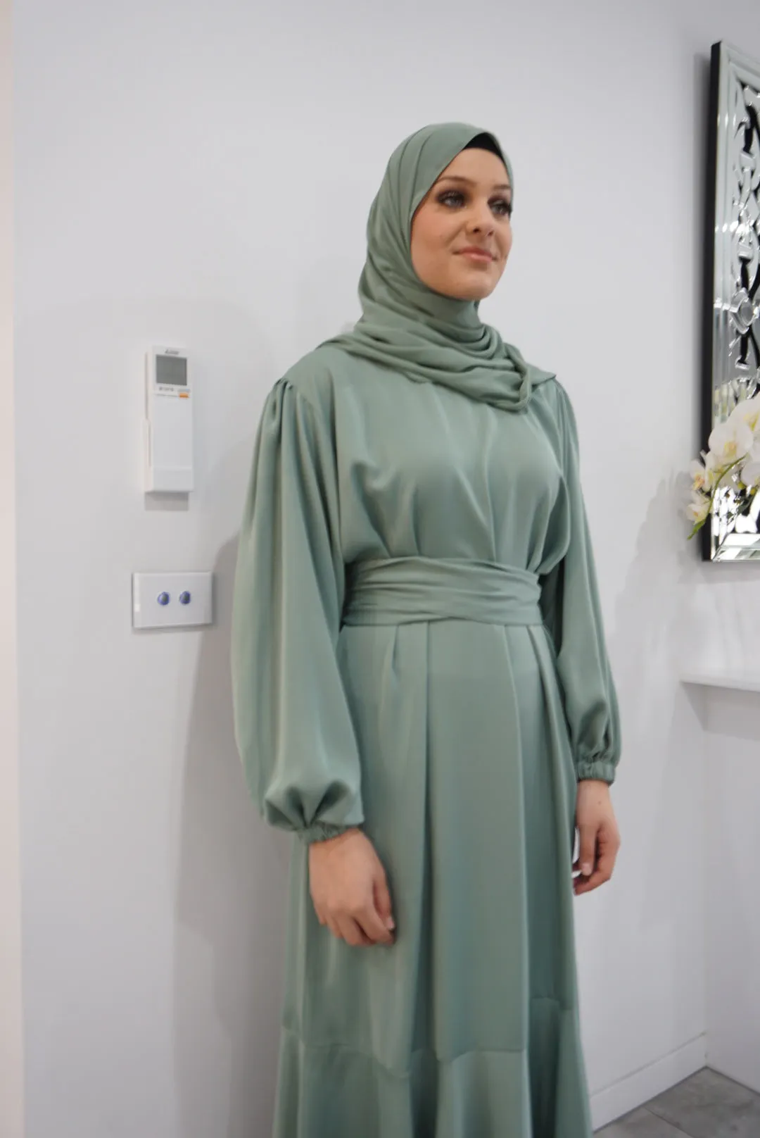 Milan Lux Dress  - Jade Green