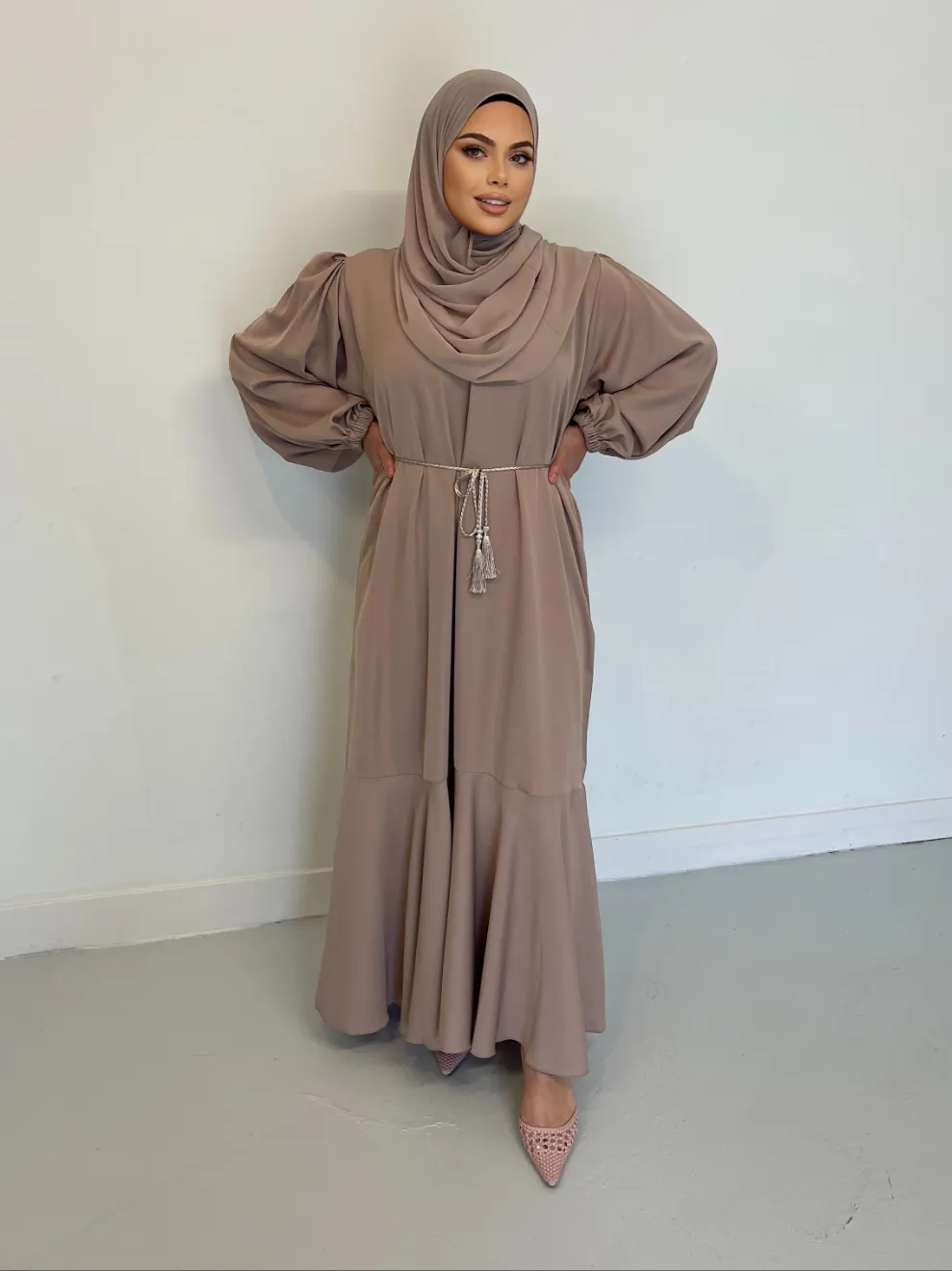Milan Lux Dress  - Nude