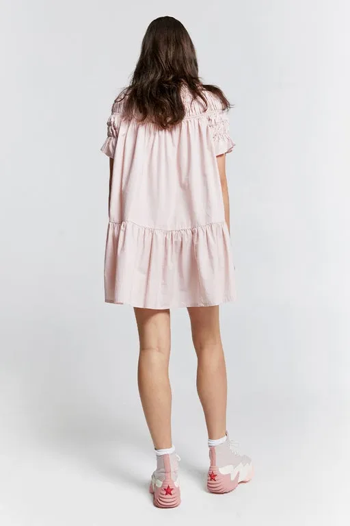 Mini Orestes Organic Cotton Dress Dusty Pink
