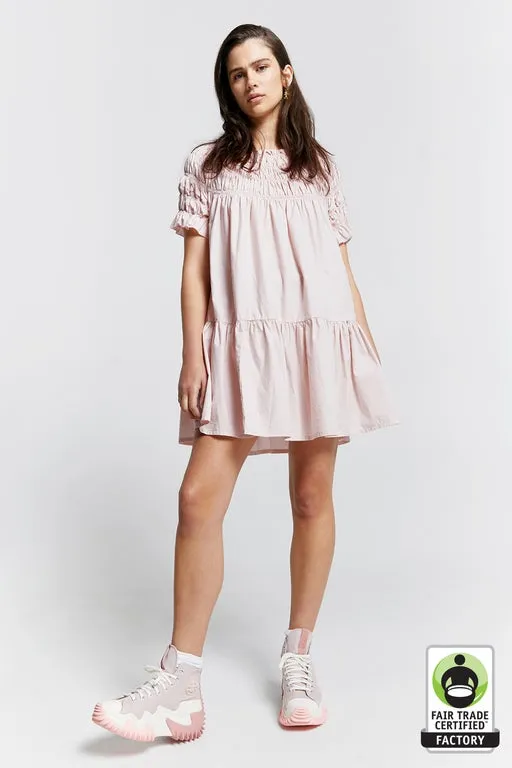 Mini Orestes Organic Cotton Dress Dusty Pink
