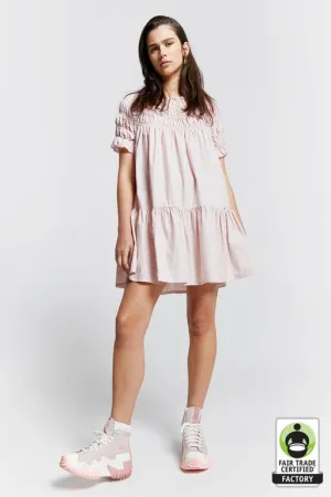 Mini Orestes Organic Cotton Dress Dusty Pink