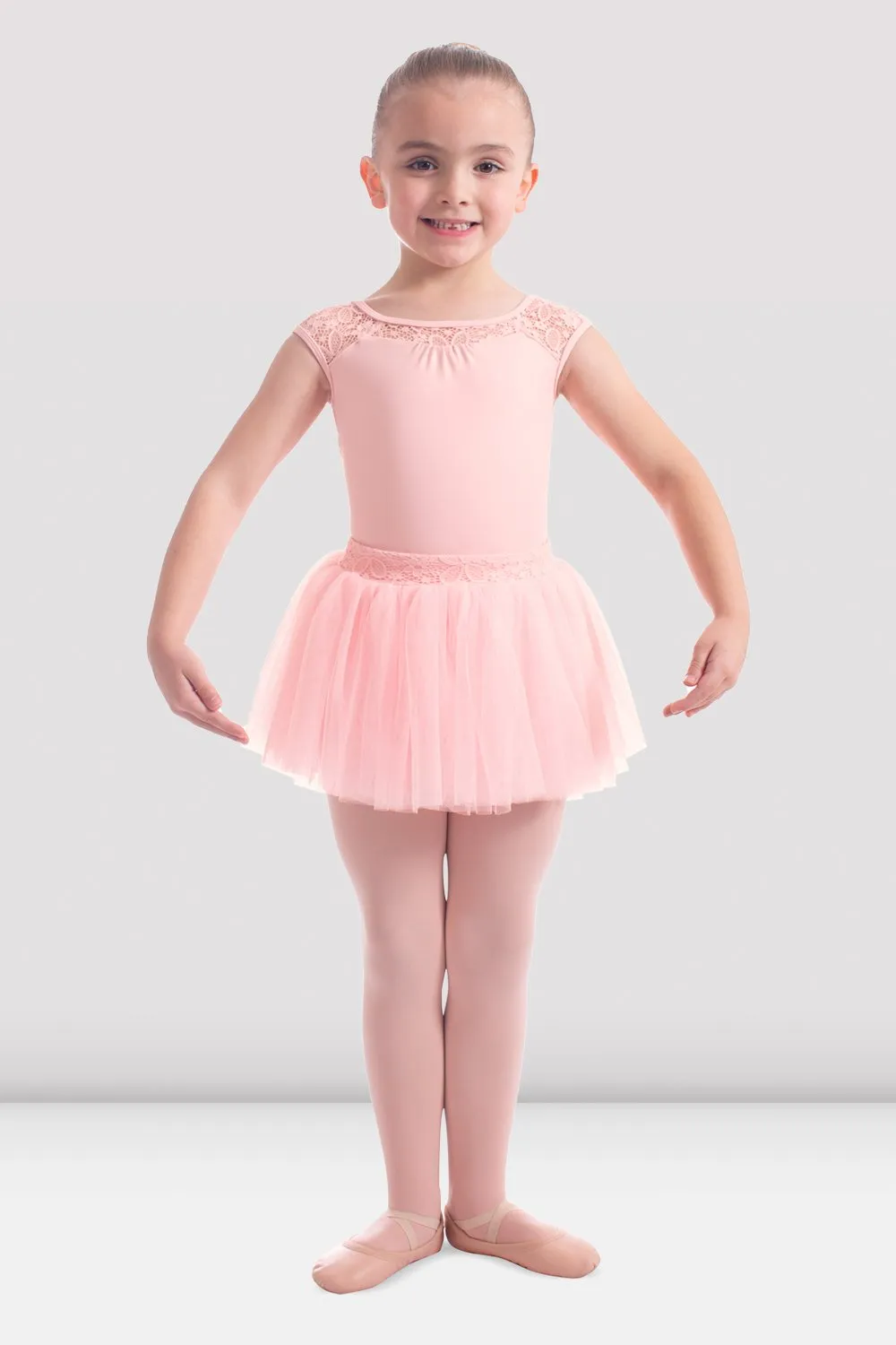 Mirella MS148C Girls Daisy Lace Waistband Tutu Skirt