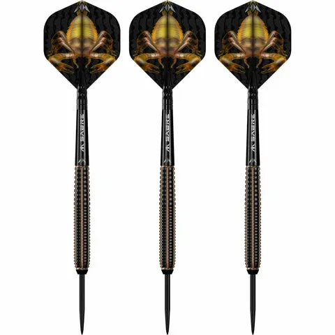 Mission Scorpion Darts | Steel Tip | 90% Tungsten | Black & Gold Electro