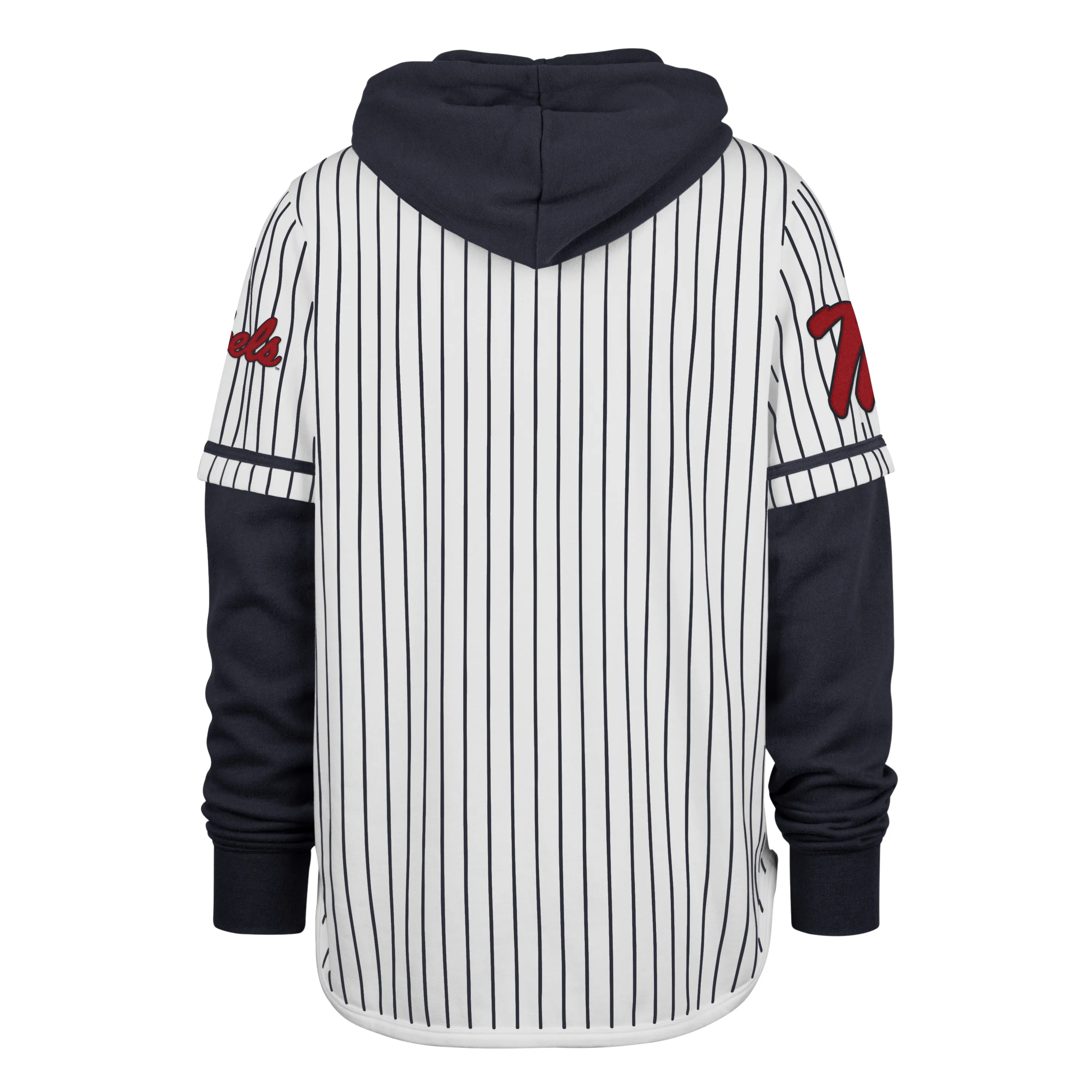 MISSISSIPPI REBELS PINSTRIPE '47 SHORTSTOP PULLOVER HOOD