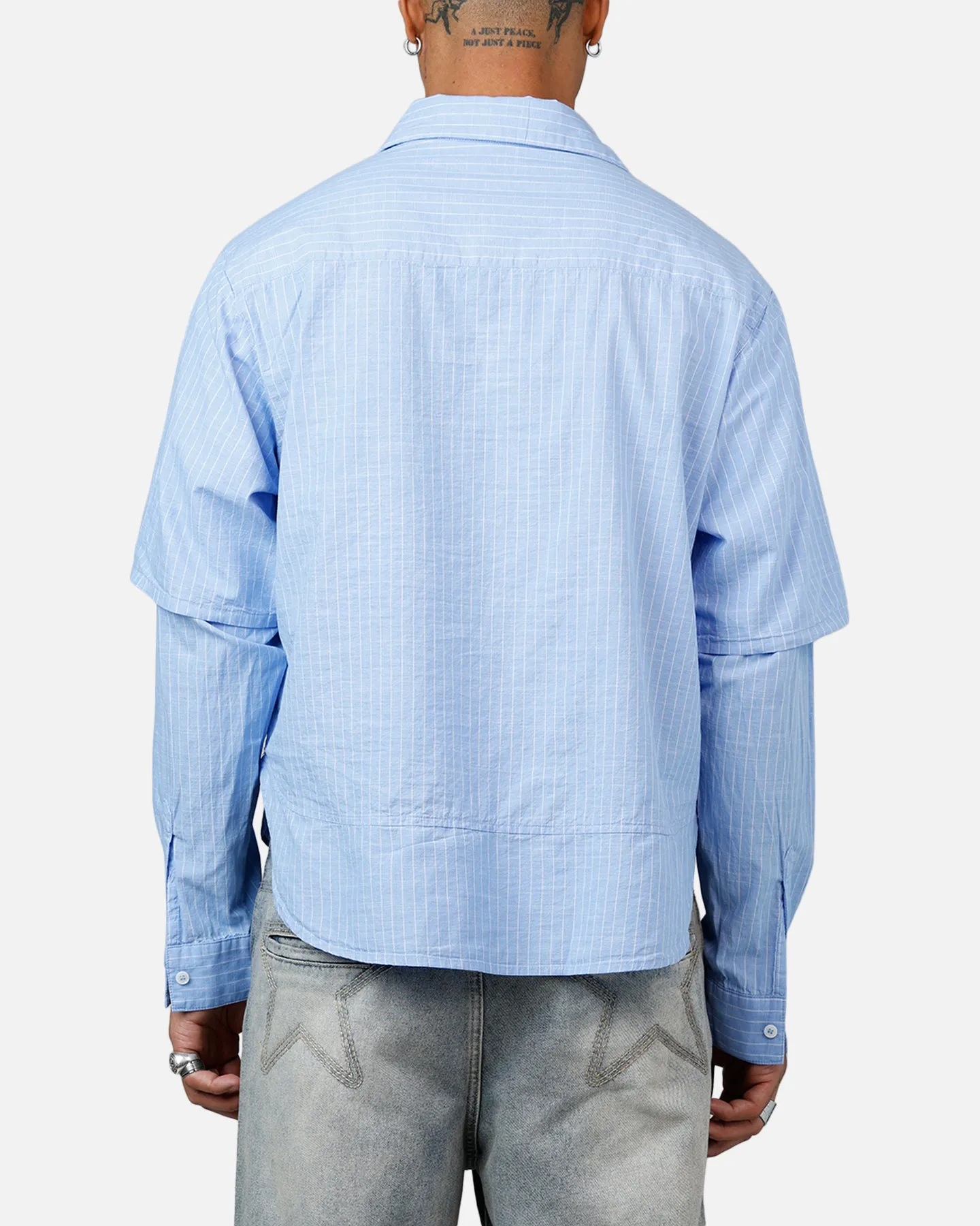 MNML Chambray Double Layer Shirt Blue
