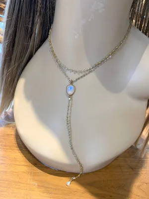 Moonstone Layered Lariat