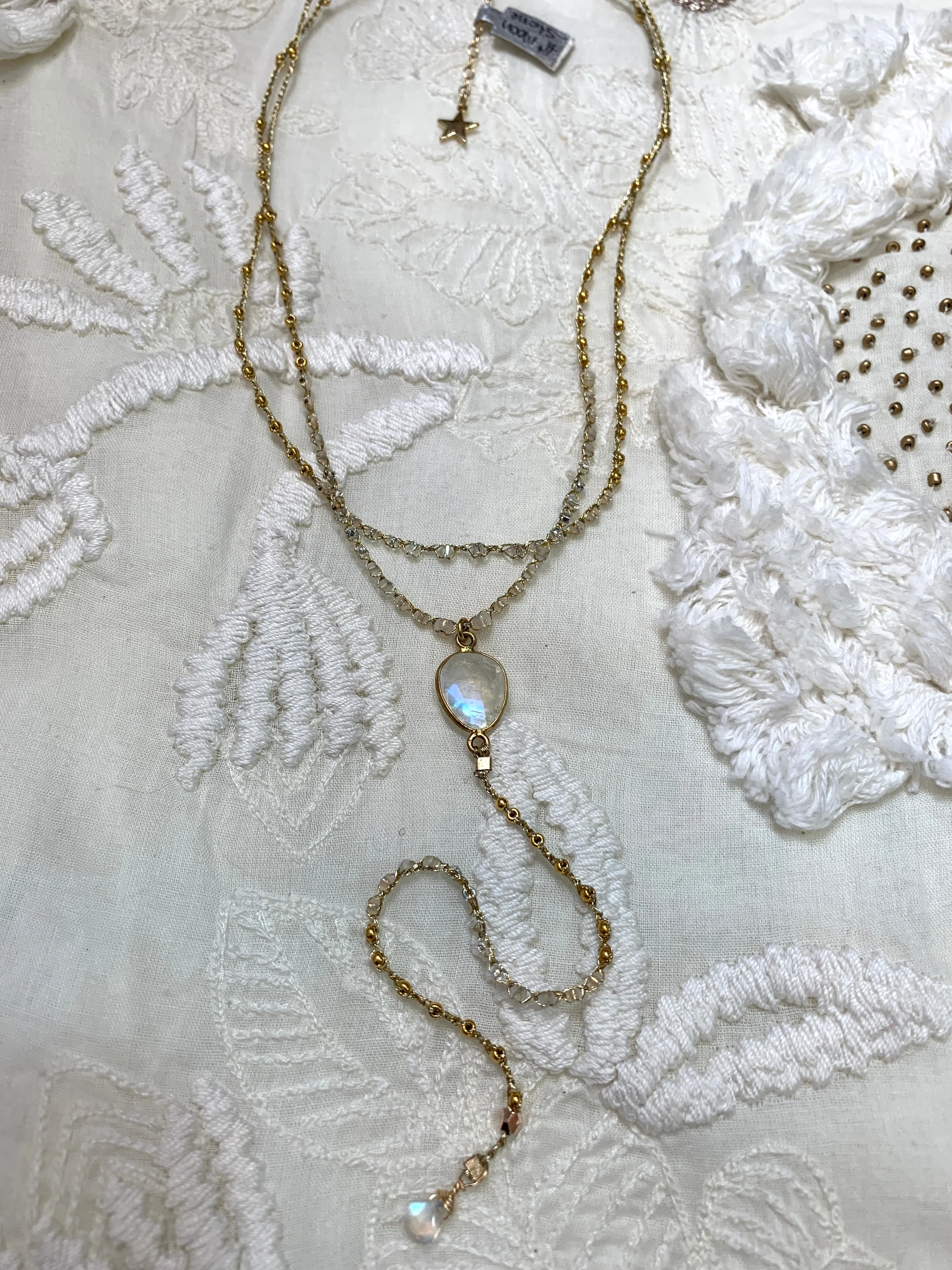 Moonstone Layered Lariat