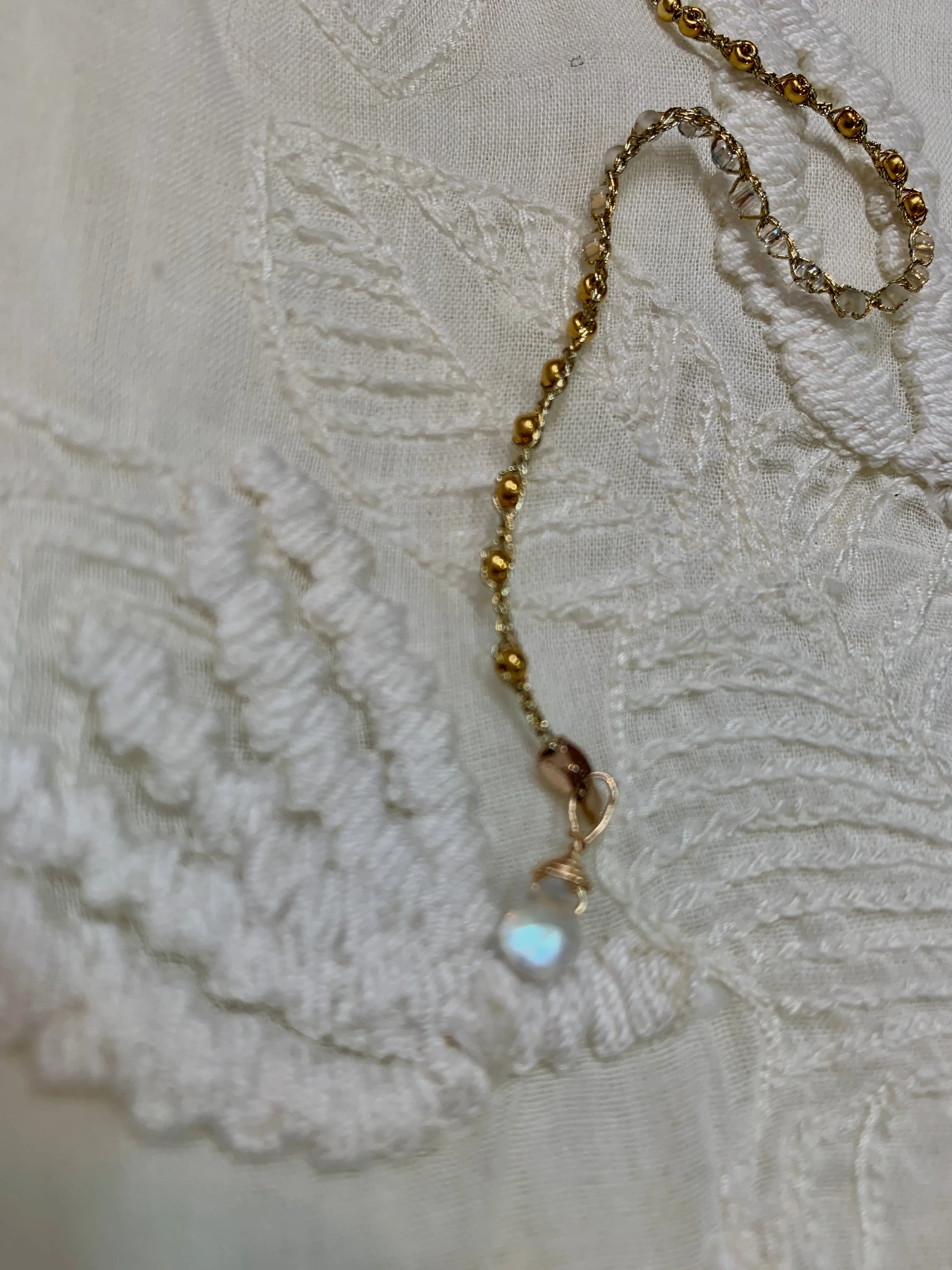 Moonstone Layered Lariat