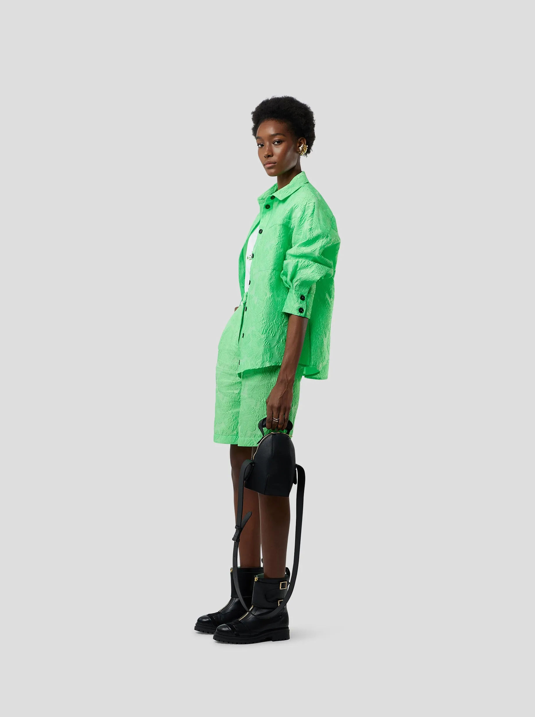 Moor bermuda in embossed Cactus
