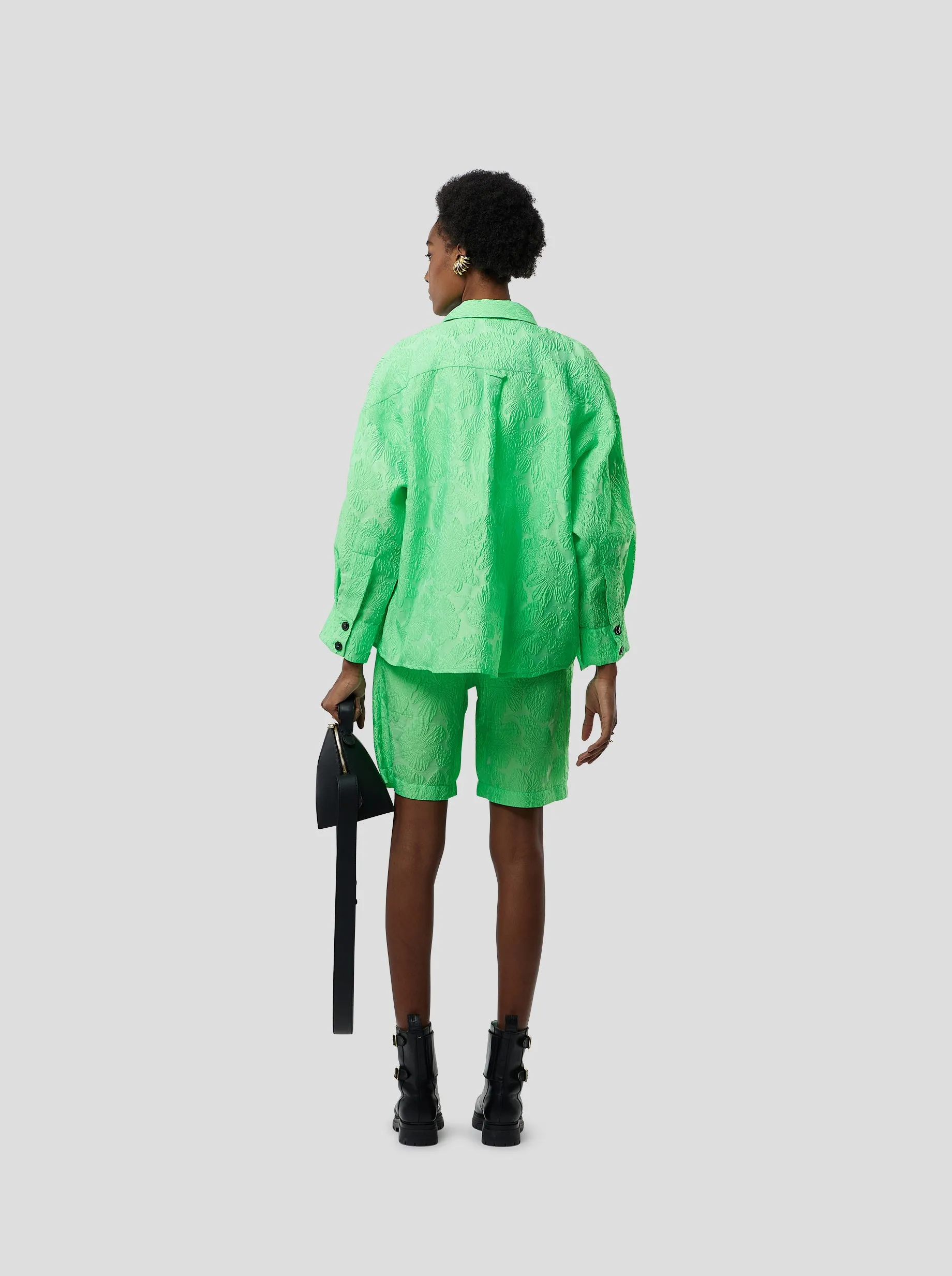 Moor bermuda in embossed Cactus