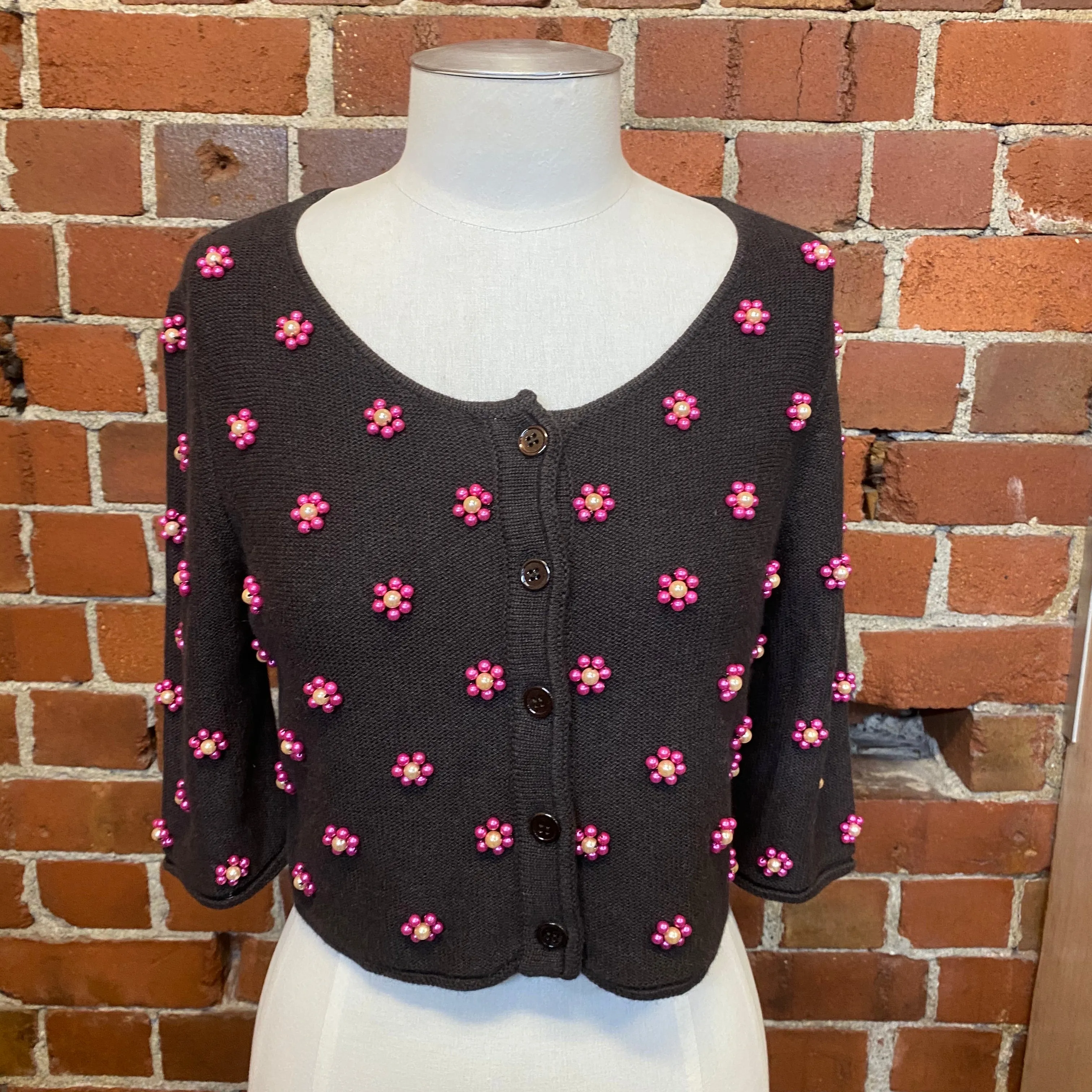 MOSCHINO 1990s (new with tags) beaded cardy