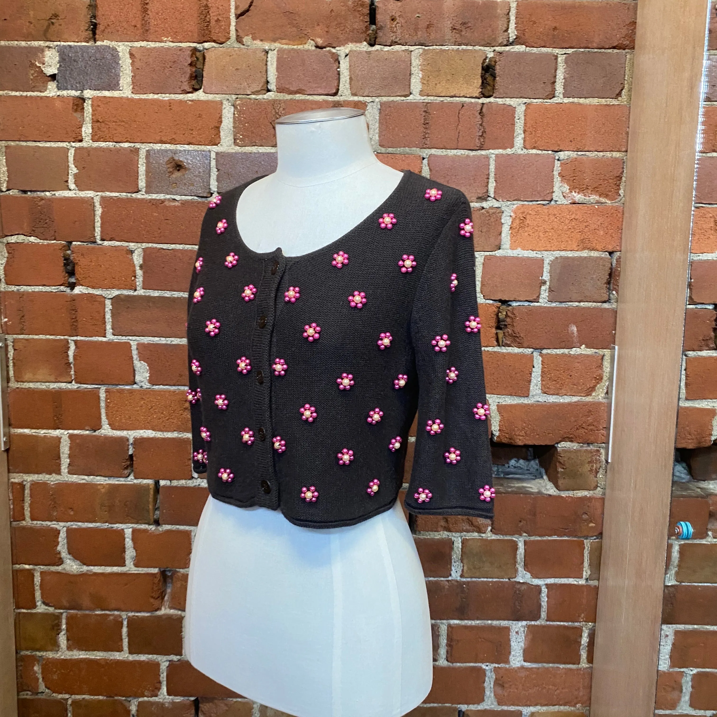 MOSCHINO 1990s (new with tags) beaded cardy