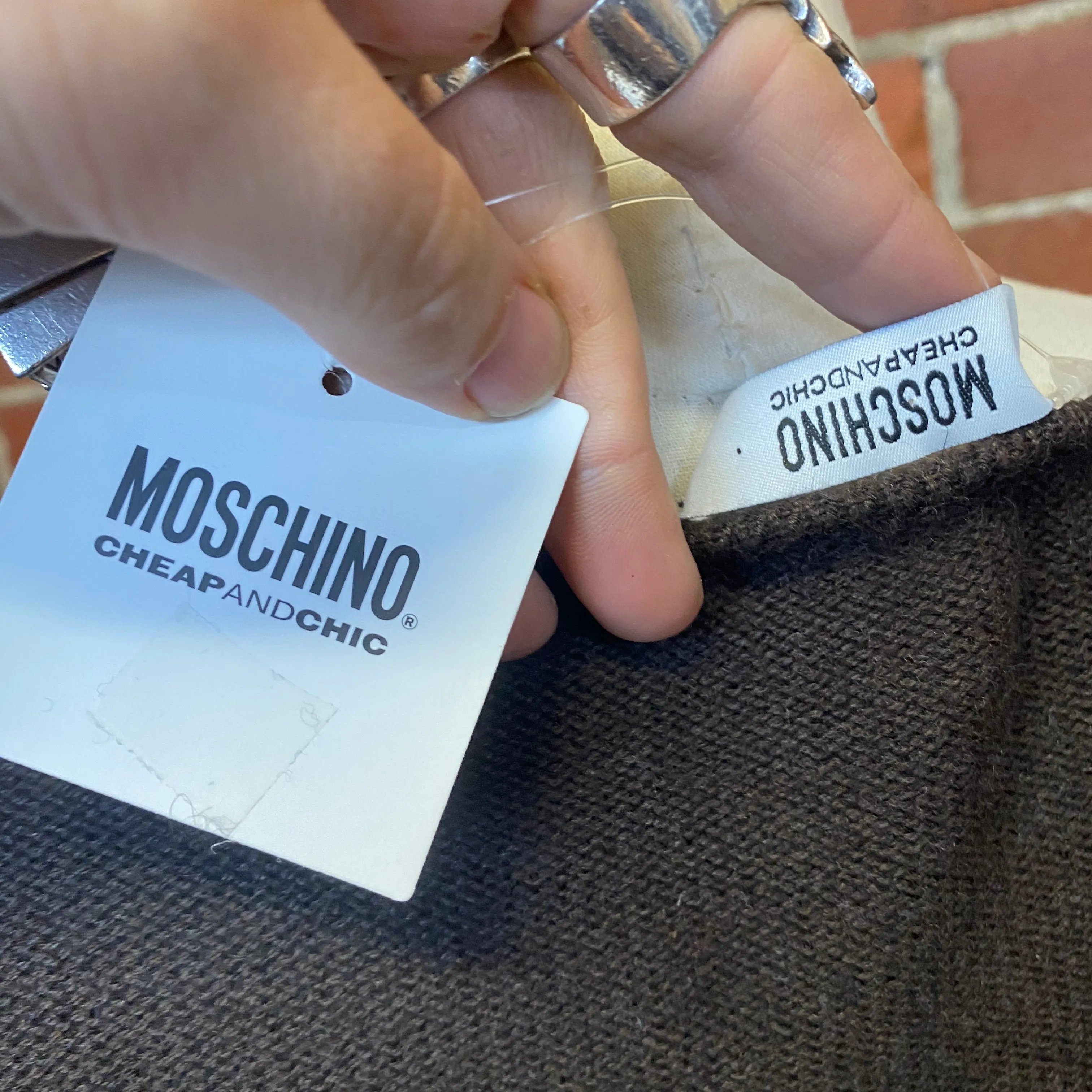 MOSCHINO 1990s (new with tags) beaded cardy