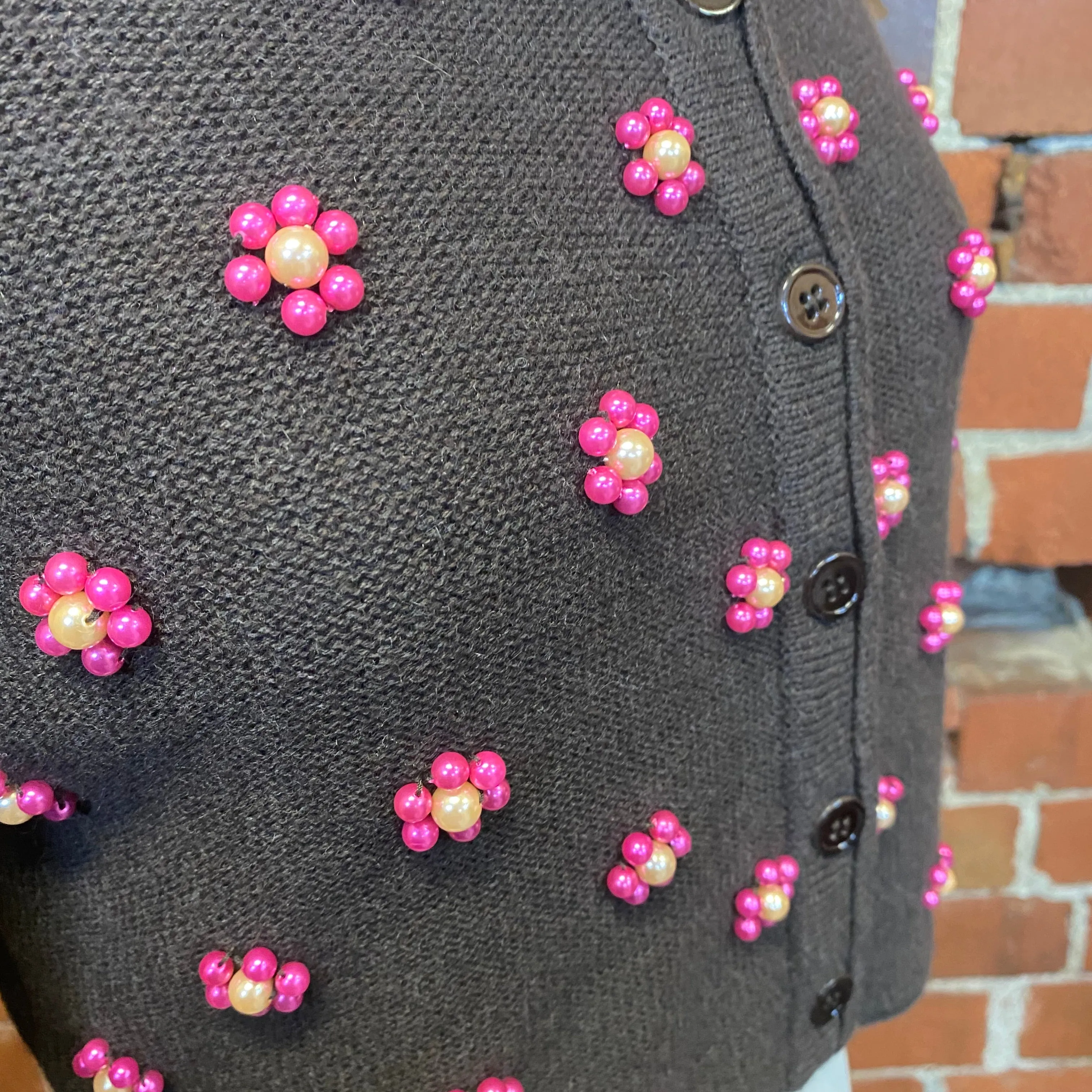 MOSCHINO 1990s (new with tags) beaded cardy