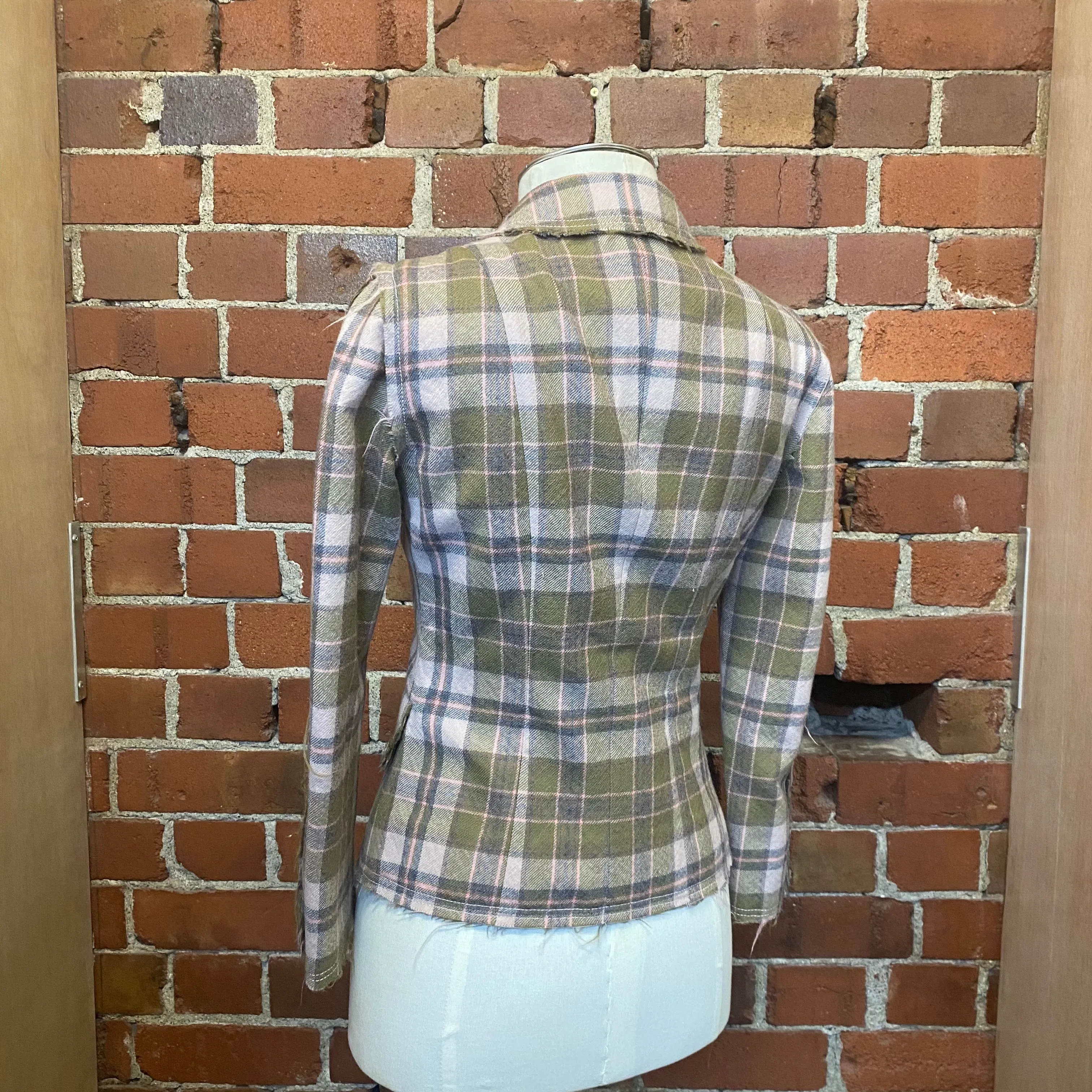 MOSCHINO tartan wool jacket