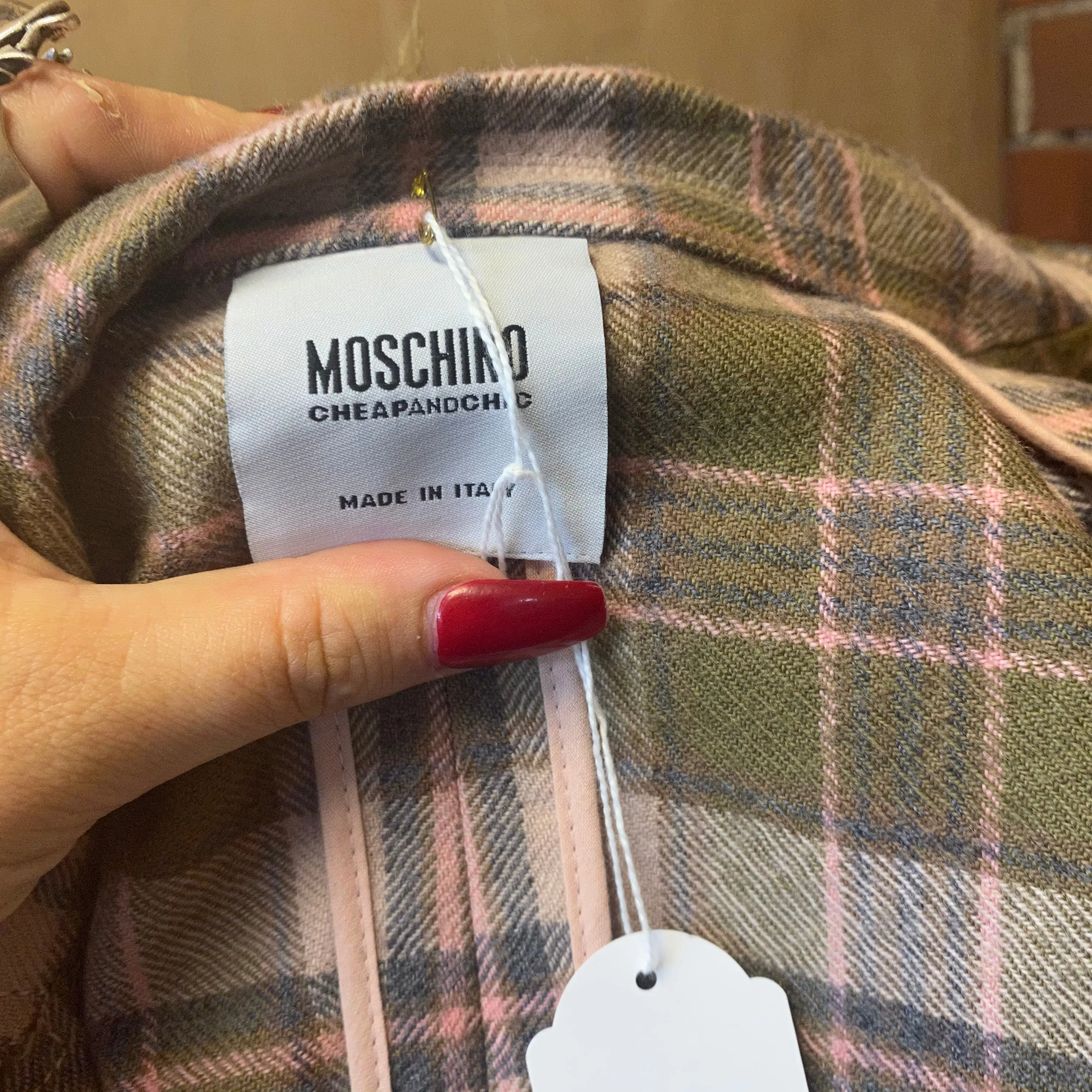 MOSCHINO tartan wool jacket