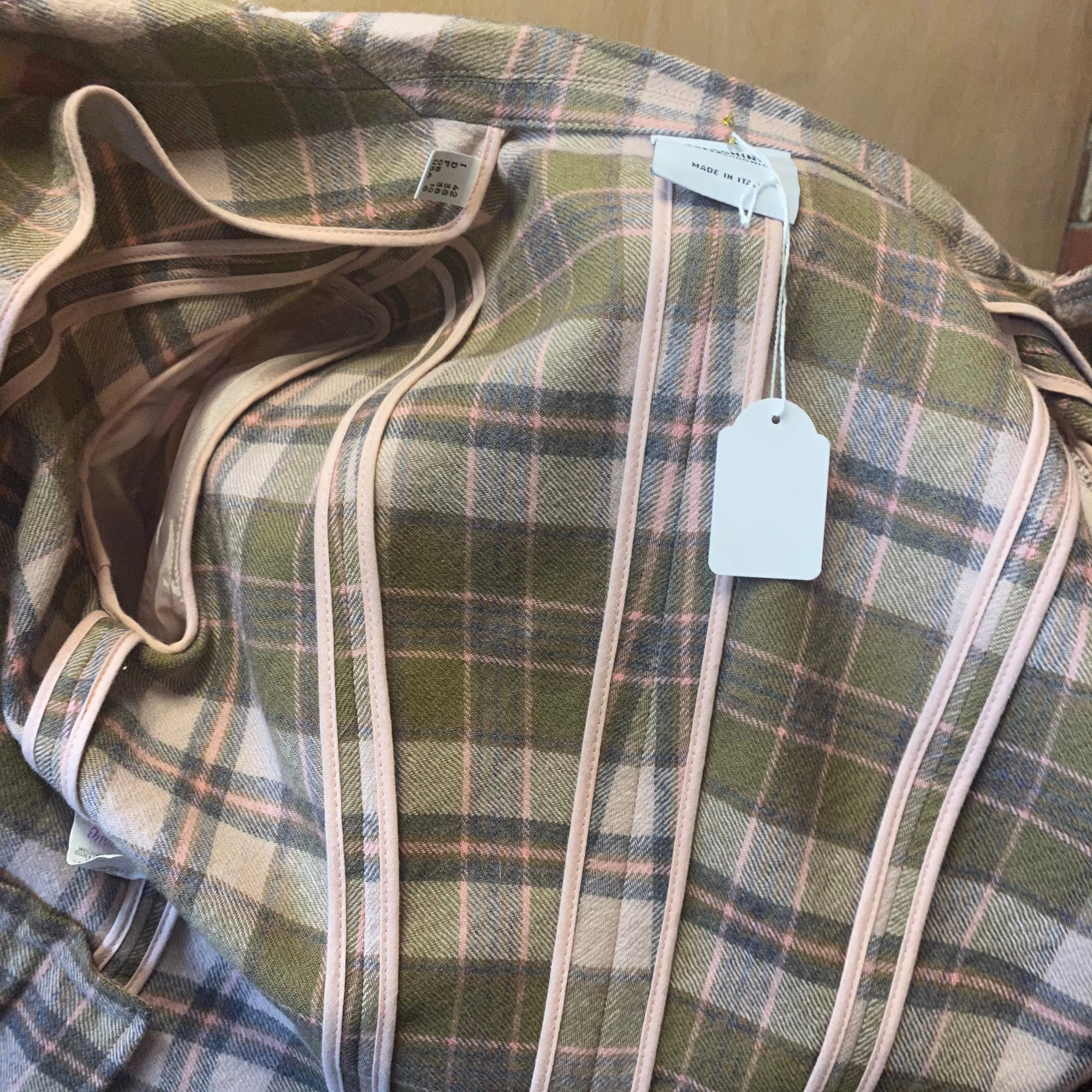 MOSCHINO tartan wool jacket