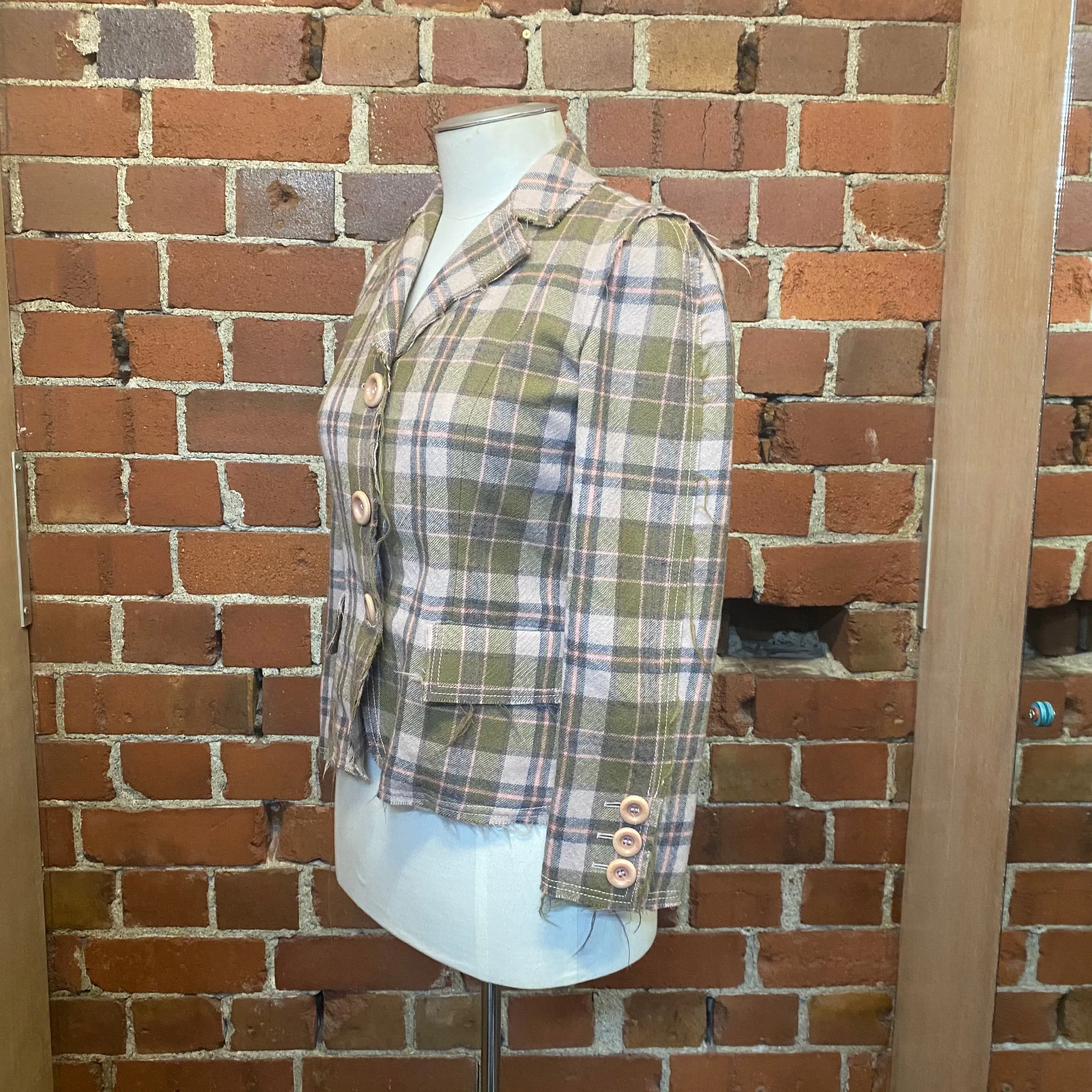 MOSCHINO tartan wool jacket