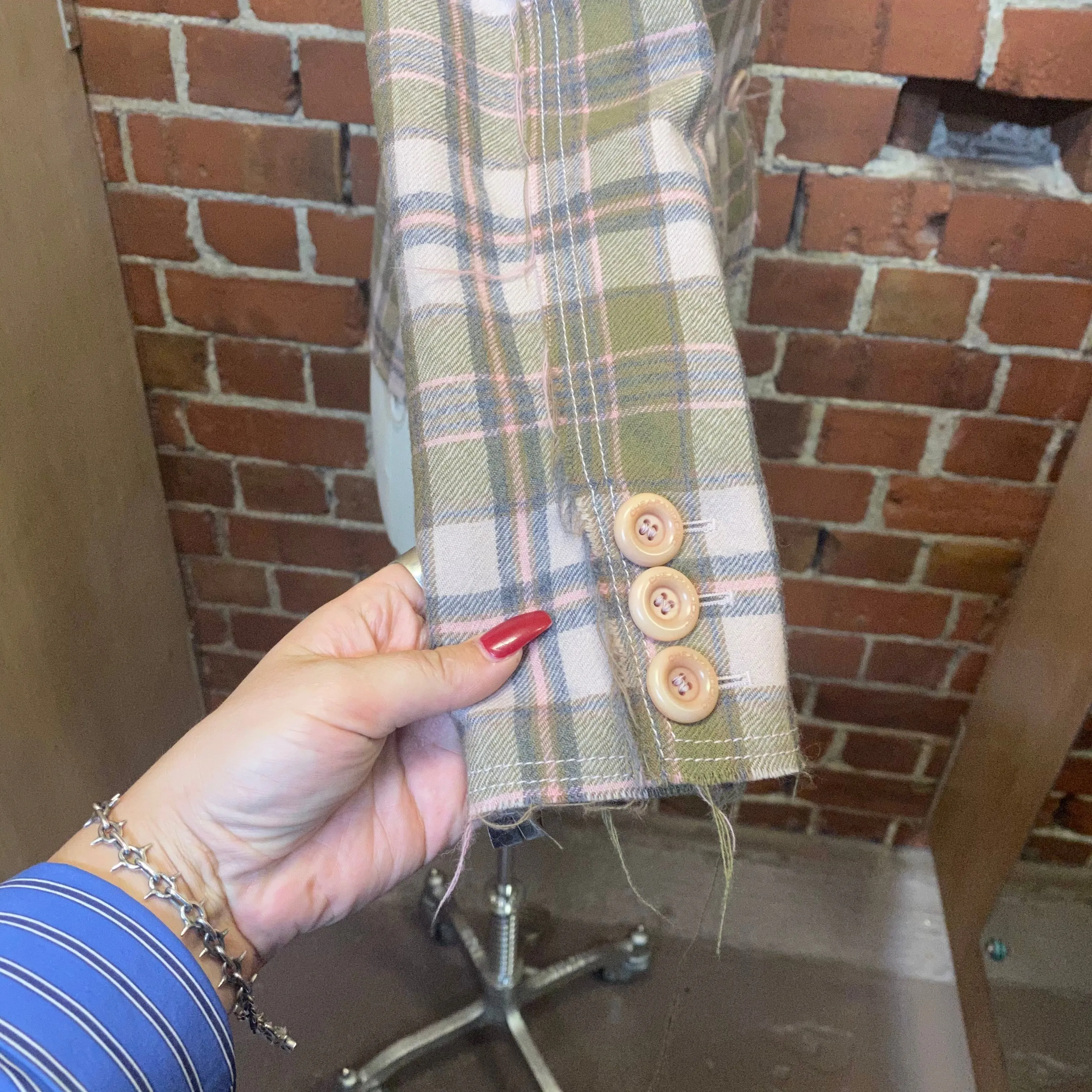 MOSCHINO tartan wool jacket
