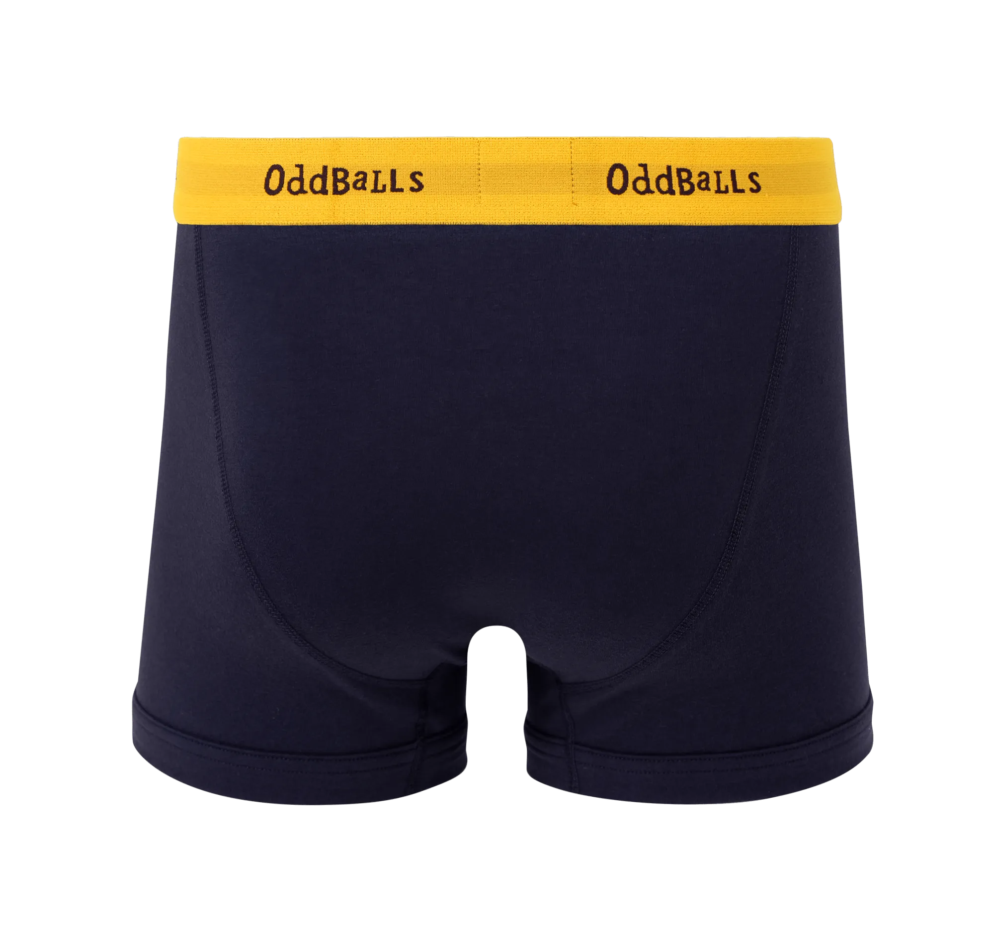 Navy/Yellow - Mens Boxer Shorts
