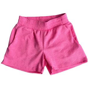 Neon Pink Diamond Pattern Textured Short