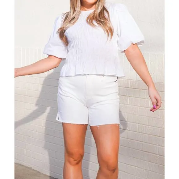 NEW BLANKNYC warren short in white