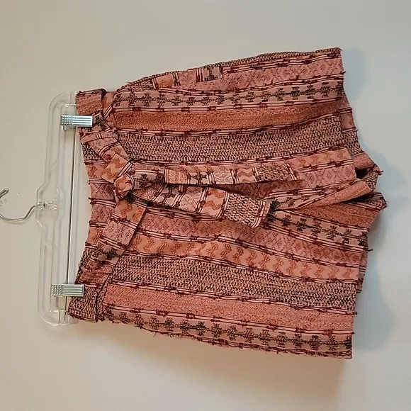 NEW Eva Franco Mila Textured High Waisted Shorts Macedonia 6