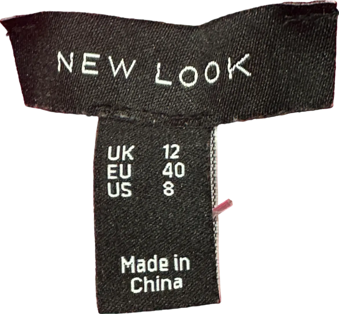 New Look Pink Pleated Halter Dress UK 12