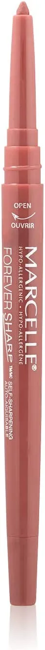 New MARCELLE Forever Sharp Waterproof Lipliner-Nude Pink, 0.25 Grams