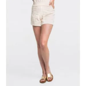 NEW SOUTHERN SHIRT COMPANY couch to cabana knit shorts in off white