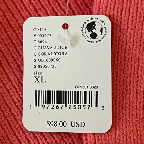 New Free People Easy Street CropPullover, XL Guava Juice Coral
