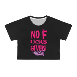 No Fucks Given/ Black Women's CropTop Tee Shirt