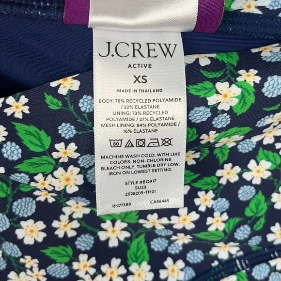 NWOT J.Crew Liberty London Active Mini Skirt Karen's Choice Blue &amp; Green Floral