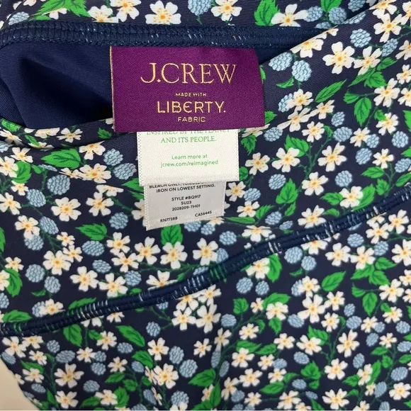 NWOT J.Crew Liberty London Active Mini Skirt Karen's Choice Blue &amp; Green Floral