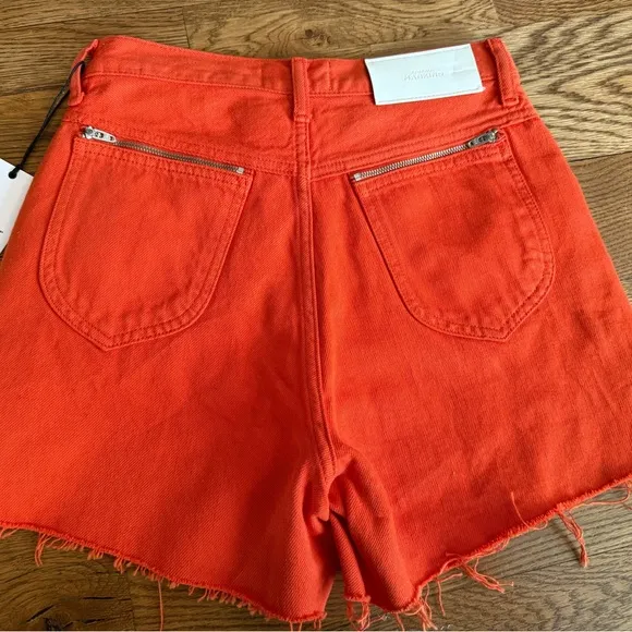 NWT. 7 For All Mankind - Ruby Easy Short. Jean Short. Orange. Size 24.