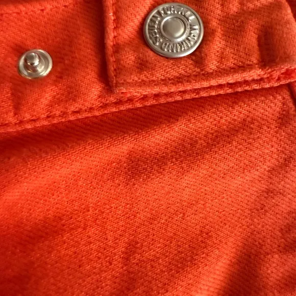 NWT. 7 For All Mankind - Ruby Easy Short. Jean Short. Orange. Size 24.