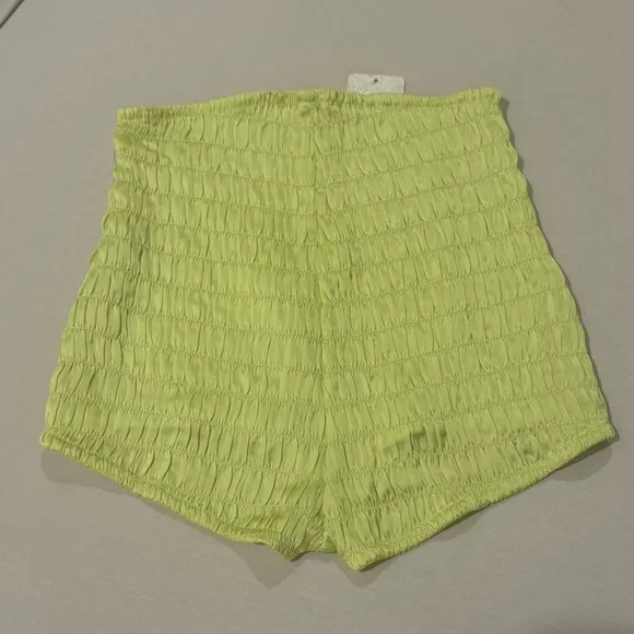 NWT Free People Ruched Shorties in Sunny Lime size XS