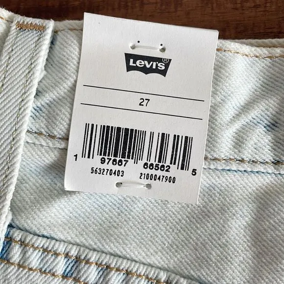 NWT Levi’s 501 Original Cutoff High-Rise Denim Shorts Snow Women Size 27 MSRP$69